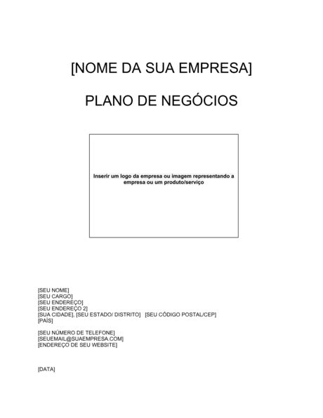 Plano de Negócios Documentos e formulários Biztree