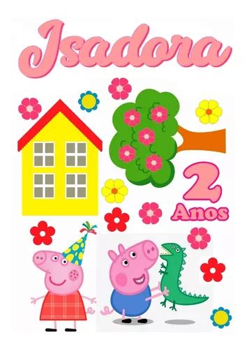 Topo Topper De Bolo Personalizado Pepa Pig Desenho Mebuscar Brasil