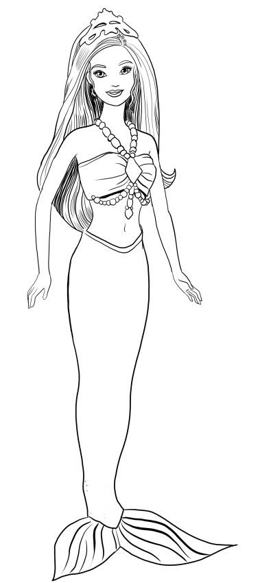 Disegno Di Barbie Sirena Da Colorare Barbie Coloring Female Sketch