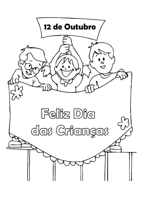 Desenhos para colorir do Dia das Crianças Só Atividades