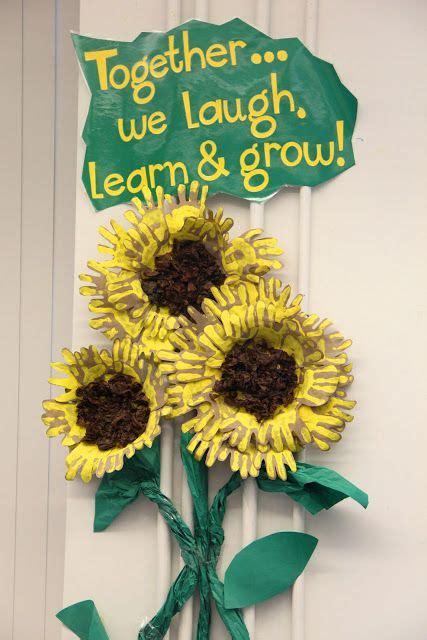 Joyful Learning In Kc Sunflowers And Summer Spring Classroom Door Decorations School Door