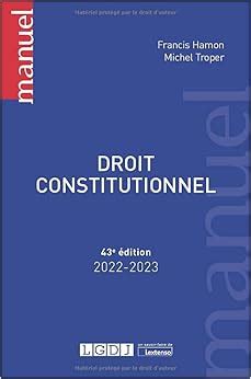 Droit Constitutionnel Amazon Co Uk Troper Michel Hamon