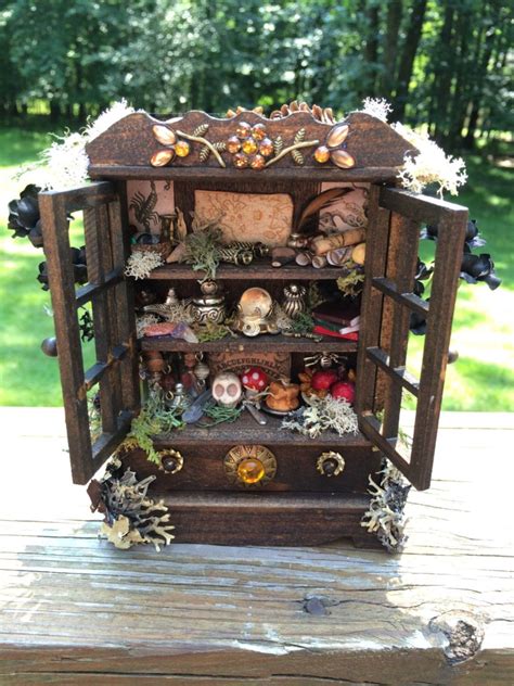 Miniature Gothic Fairy Wizard Witch Display Cabinet Cupboard Etsy