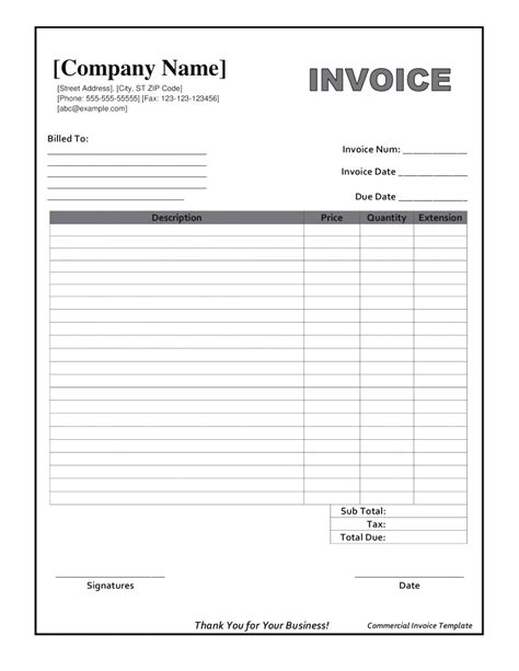 Hvac Invoice Template 11 - Colorium Laboratorium and Hvac Invoice ...