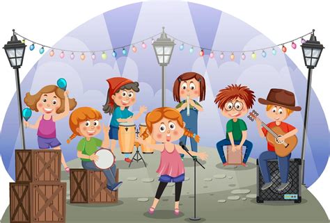 Kids Stage Performance Vector Art Icons And Graphics For Free Download