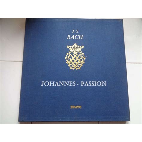 J S Bach Johannes Passion Lp Set Box St R O De Marie Claire