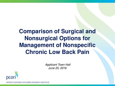 PPT Comparison Of Surgical And Nonsurgical Options For Management