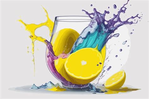 Ilustra O Em Aquarela De Suco Vetor Premium