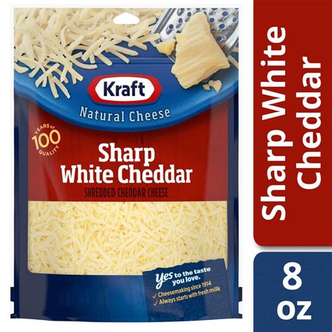 Kraft Shredded Sharp White Cheddar Cheese 8 Oz Bag Reviews 2020