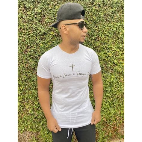 Camiseta Longline Long Masculina Crist O Tradicional Deus Bom O