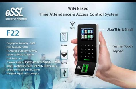 Essl F Id Wifi Biometric Time Attendance Access Control System At