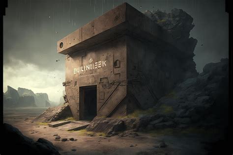 Premium AI Image | Bunker Entrance to underground military bunker Armored heavy metal door in ...