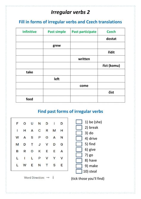 493294 Irregular Verbs 2 Jankova Liveworksheets