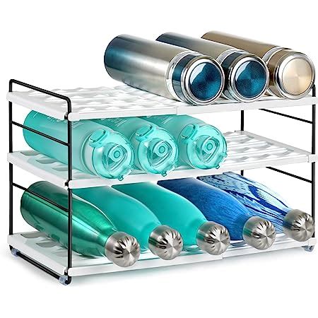 Amazon JUPELI Water Bottle Rack 4 Pack Plastic Stackable Tumbler