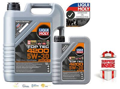 Liqui Moly Top Tec 4200 5W30 ACEA C3 BMW LL VW PORSCHE MB ENGINE OIL