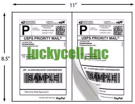 Labels X Shipping X Half Sheet Self Adhesive Wood Free