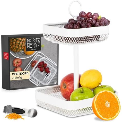 Moritz Moritz Pr Sentoir Fruits Blanc M Tal Plat Fruits Moderne