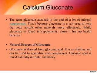 Calcium gluconate | PPT