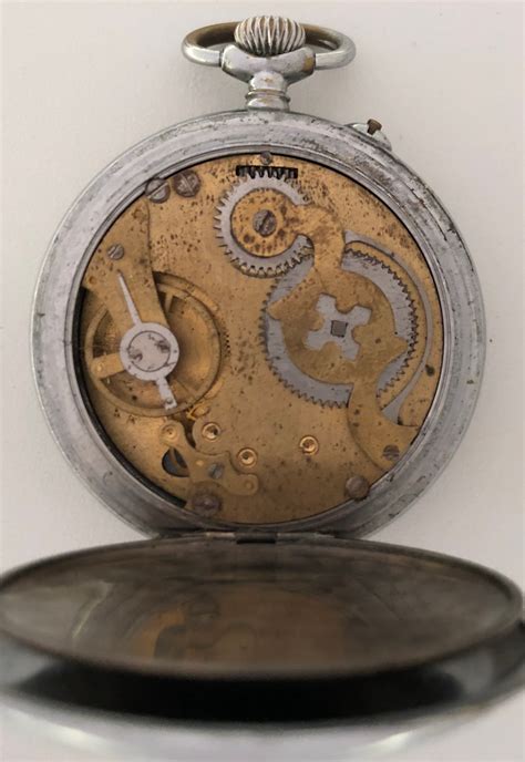 Reloj estilo lepine de ferroviario en níquel y cromo de alta precisión