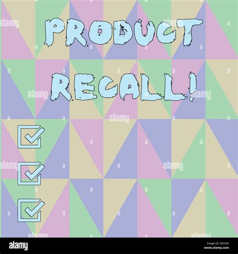 Handwriting Text Product Recall Conceptual Photo Process Of Retrieving