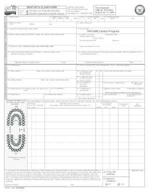 Fillable Online Tricare TRICARE Dental Program Claim Form Tricare Fax