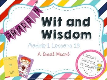 Wit And Wisdom Grade Module Lessons Tpt