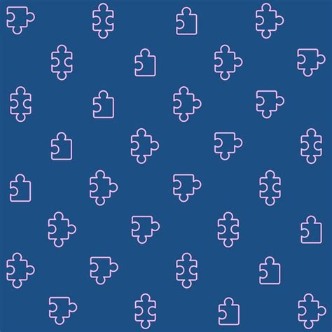 Premium Vector Puzzle Pieces Outline Vector Seamless Pattern