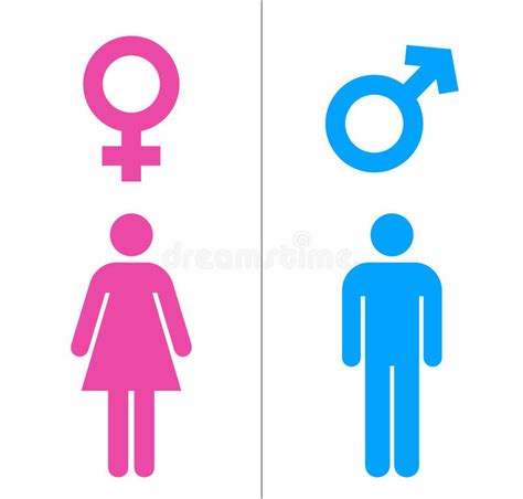 Male and Female Icons with Black Color. Gender Symbol Vector ...