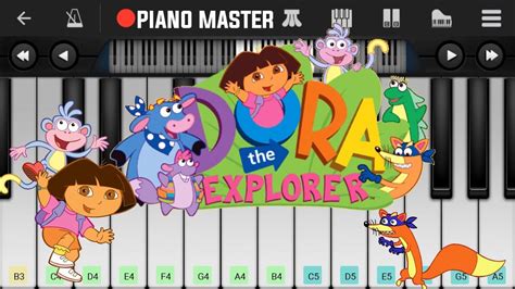 Dora The Explorer Theme Song Easy Piano Tutorial Youtube