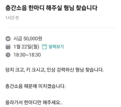 당근마켓 시급 5만원짜리 업무가