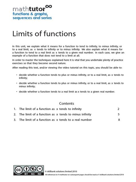 Limits of Functions | PDF | Limit (Mathematics) | Function (Mathematics)