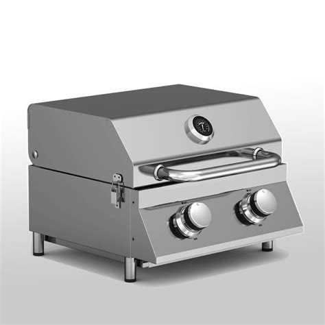 Eqt42 Stainless Steel Portable Propane Tabletop Gas Grill With Travel Locks And Built In