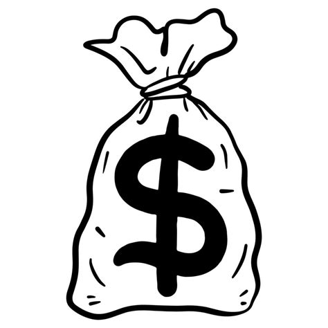 Doodle Sketch Style Of Money Bag Vector Illustration For Concept Design