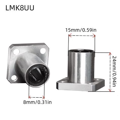 Lmk Uu Square Flange Linear Ball Bearing Shopee Philippines