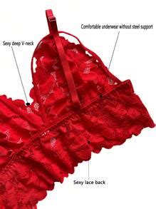 SHEIN 2pcs Plus Size Sexy Women Lace Lingerie Set SHEIN USA
