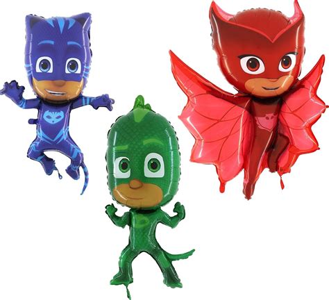 Pj Masks Set Of 3 Foil Shape Character Balloons Catboy Gekko