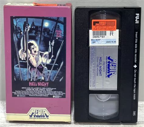 Hell Night Vhs Slasher Horror Media Home Entertainment Rare Htf Variant