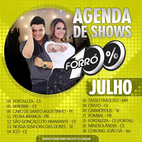 Confira a agenda das bandas de forró para o més de julho de 2013