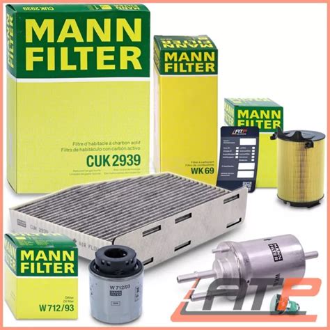 Kit Tagliando Filtro Mann Olio B Aria Polline Carburante Per Audi A P