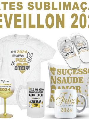 Pacote Artes Vetores E Png Tema Reveillon 2024 Ano Novo Elo7