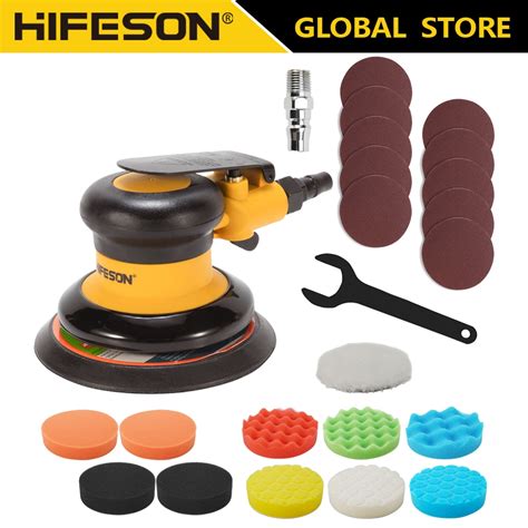 HIFESON Pneumatic Polisher Air Sander 5 125mm Car Paint Care Tool