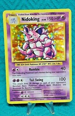 Nidoking Stage 2 45 108 Rare Holo NM Pokemon XY Evolutions EBay