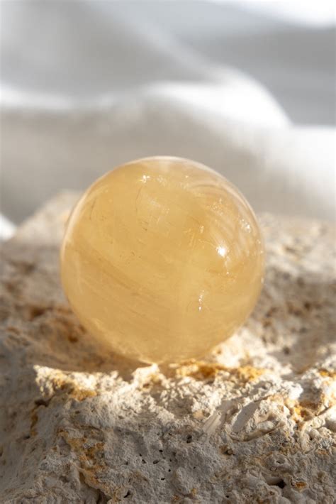 Honey Calcite Sphere 199g Born Crystals