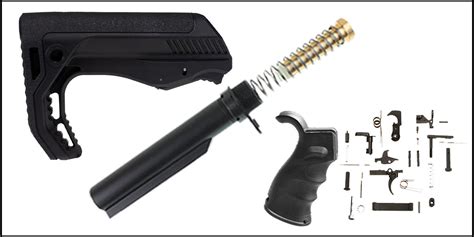 Finish Your Lower Kit Fostech Tomahawk Stock 6 Position Collapsible Ar 15 Stock Black Mil