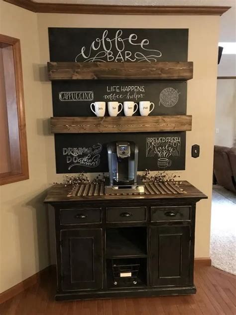 65 Best Home Coffee Bar Ideas For All Coffee Lovers 55 In 2020 With Images Coffee Bar Home