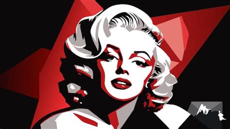 Premium Vector Marilyn Monroe Pop Art Vector Illustration Flat