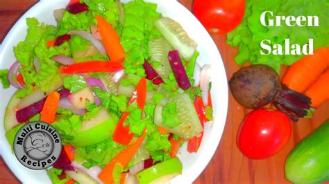 Healthy Green Salad Recipe Simple Green Salad Recipe Green Salad Youtube