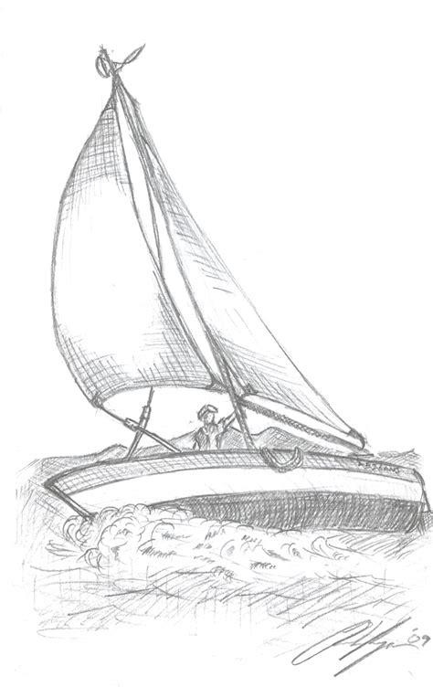 Sailboat Drawing Sketch At PaintingValley Explore Collection Of