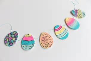 Clay Easter Egg Garland Mama Papa Bubba