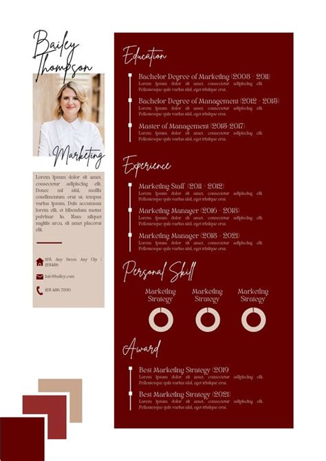 Page 19 Free Printable Customizable Minimalist Resume Templates Canva